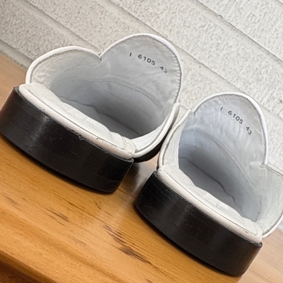 Sigotto Uomo White Leather Men's Dress Oxford Slip Ons Backless Mules Size 43 - Picture 3 of 14